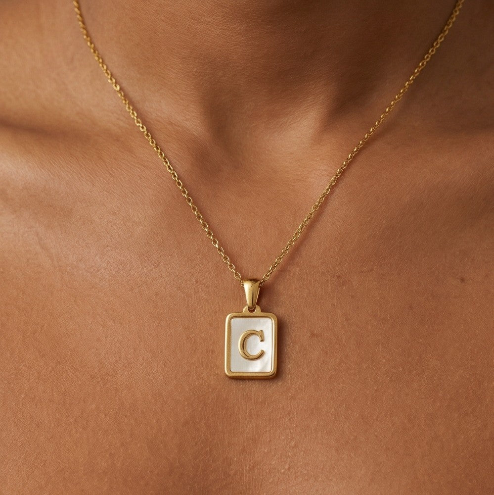 Maris Shell Letter Necklace