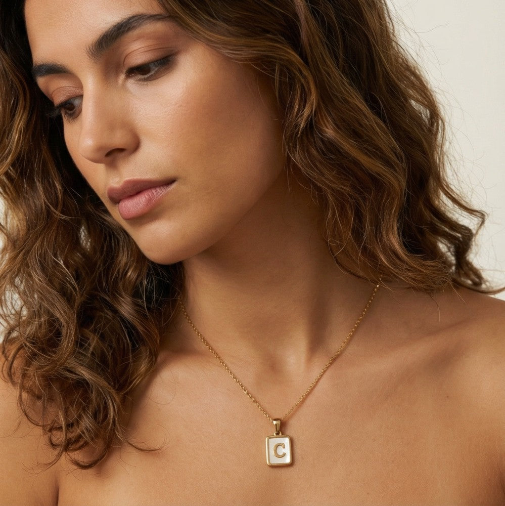 Maris Shell Letter Necklace